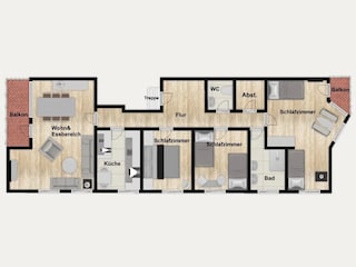 Grundriss der Ferienwohnung