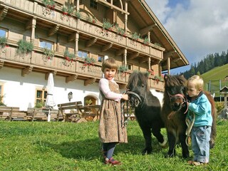 Kinder mit Ponies