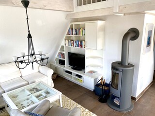 Wohnzimmer mit Schwedenofen