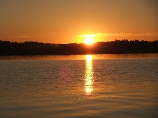 Sonnenuntergang an den Kahnstellen