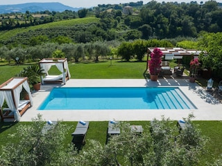 Villa Monticelli – Luftaufnahme des Pools