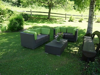 Ferienhaus Stockinggut Gartenlounge
