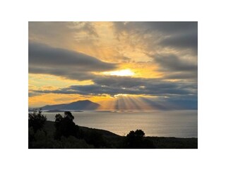 The Greek peninsula of Pelion, sunset.
