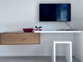 Arbeitsplatz im Wohnzimmer