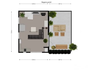 Erdgeschoss mit Terrasse