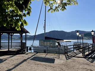 Anlegestelle Schifffahrt in Nußdorf beim Badestrand