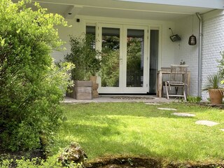 The studio has its own private entrance in the backyard