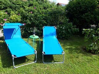 Liegestühle zum Relaxen