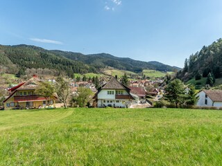 Panoramablick auf die Berge und das Gutachtal