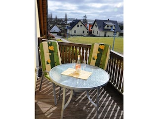 Balkon mit Boddenblick