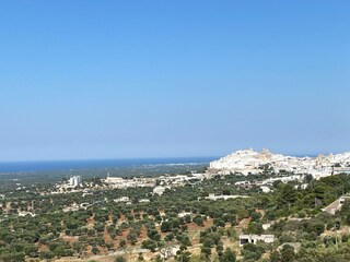 View of Ostuni and the sea