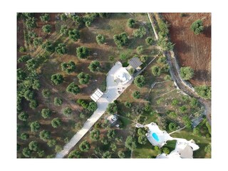 Luftbild 3 Plantage mit Trulli