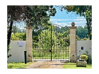 main entrance with a code