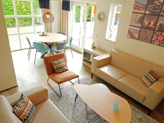 Wohnzimmer mit offen Küche