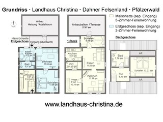 Raumplan: 2 Ferienwohnungen