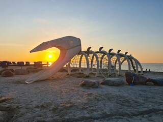Strandspielplatz am Abend