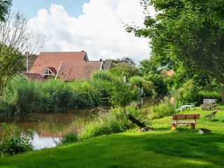 Blick auf die Lühe von der Terasse
