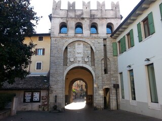 Archway entrance to the historic center