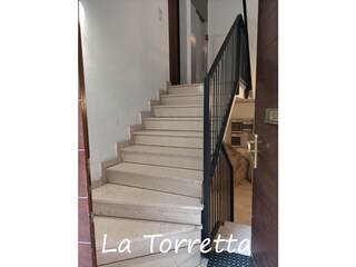 Stairs to reach the elevator