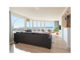 living room with sea view