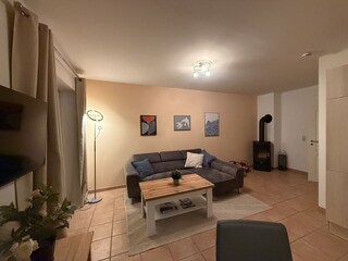 Wohnbereich mit Kaminofen