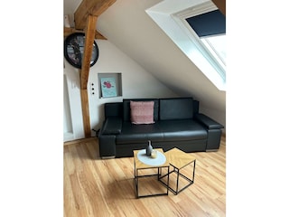 Wohnzimmerbereich mit Schlafsofa