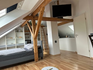 Blick von Schlafsofa