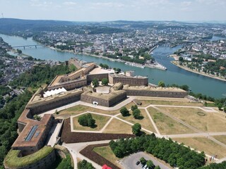 Blick Festung Ehrenbreitstein u. Deutsches Eck
