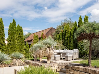 Terrassenförmig angelegter Garten