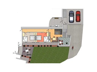 Appartement mit Garage Grundriss