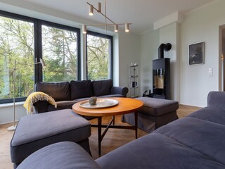 Wohnzimmer mit Ofen