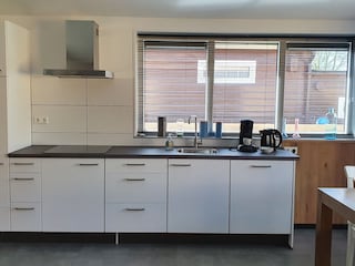 Küche mit Geschirrspüler und Induktionskochfeld