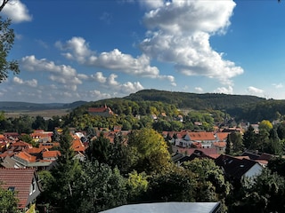 Blick auf Kranichfeld und die Niederburg
