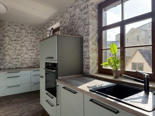 voll ausgestattete Küche