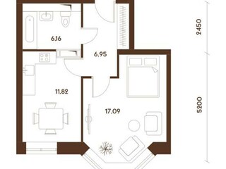 Appartement Sonthofen Grondplan 21