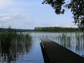 Steg mit Badeleiter,zum Angeln, Baden und Boot anlegen