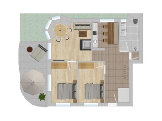 Grundriss der Wohnung