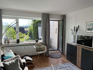 Wohn-/Schlafbereich mit offener Küche