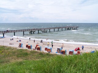 Seebrücke und Strand