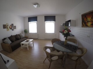 Wohnzimmer mit Schlafcouch