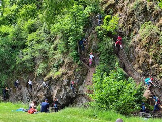 Teilstück des Burgenklettersteig