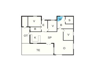 Vakantiehuis Aalbæk Grondplan 37