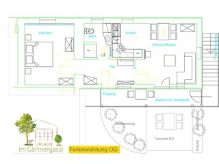 Vakantieappartement Übersee Grondplan 30