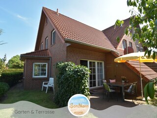 Nordseehus Sandkor - Garten mit Terrasse