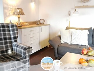 Wohnzimmer im Nordseehus Sandkorn