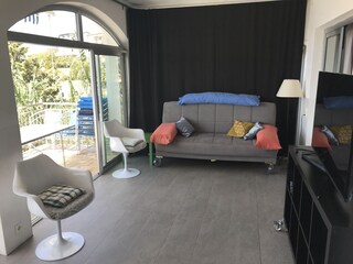 Living and dining area.