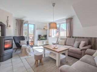 Wohnzimmer mit Kaminofen