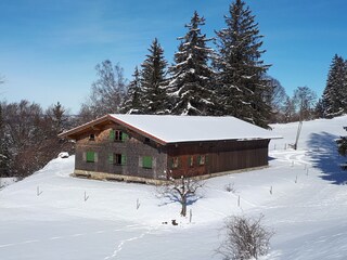 Unsere Berghütte im Winter