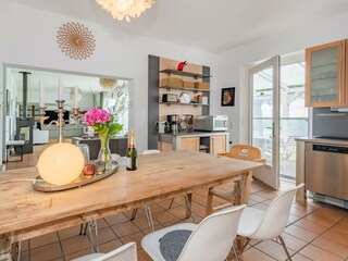 Essbereich,  Blick ins Wohnzimmer - Ausgang Terrasse