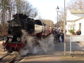 Der Molli abfahrbereit in Heiligendamm
